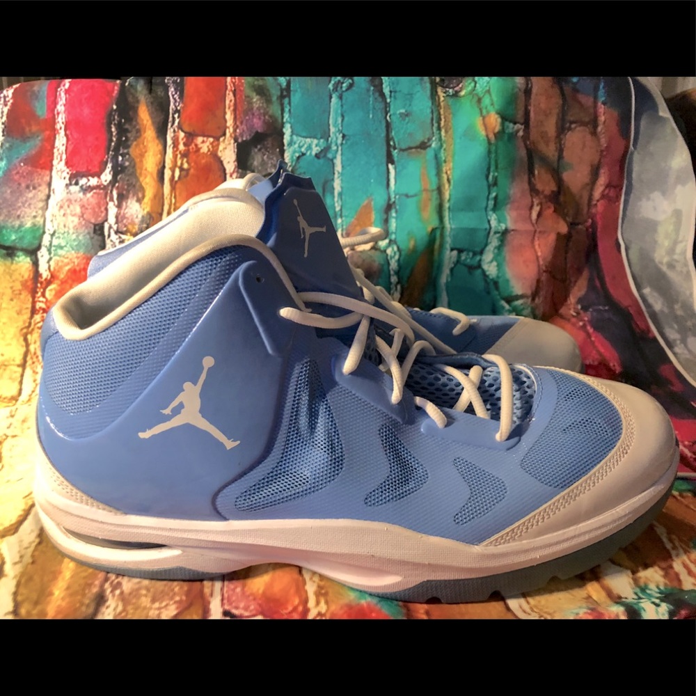 Baby Blue and White Jordan’s